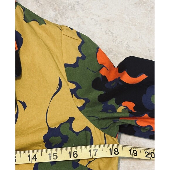 J Crew Size XS Rufflefit Fit Boy Shirt In Ratti® Meltin Floral Boho Art To Wear - Picture 8 of 12